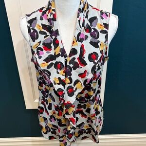 Banana Republic sleeveless gray blouse